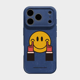 Blue & Yellow Smile iPhone Case